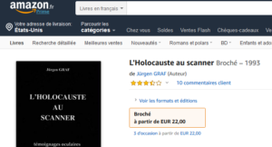 Lire la suite à propos de l’article Des ouvrages négationnistes sur Amazon France